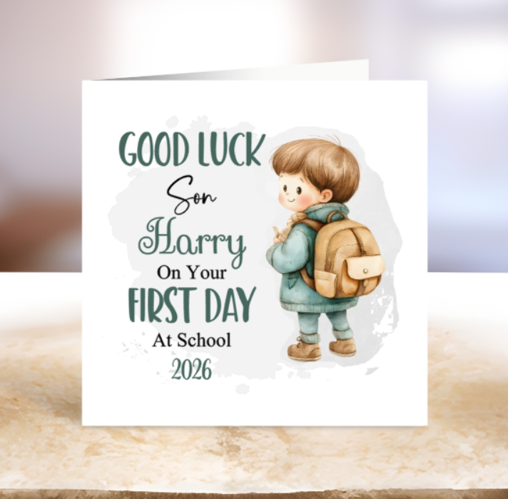 First Day At School - Boy
