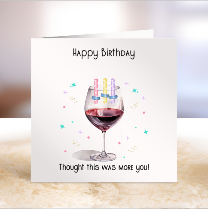 Wine Lover Birthday Card