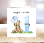 Bear Milestone Birthday Card  - First - Second - Third - Fourth