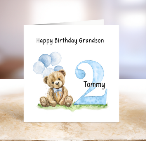 Bear Milestone Birthday Card  - First - Second - Third - Fourth