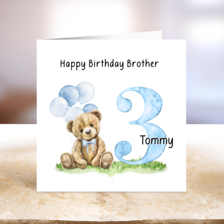 Bear Milestone Birthday Card  - First - Second - Third - Fourth