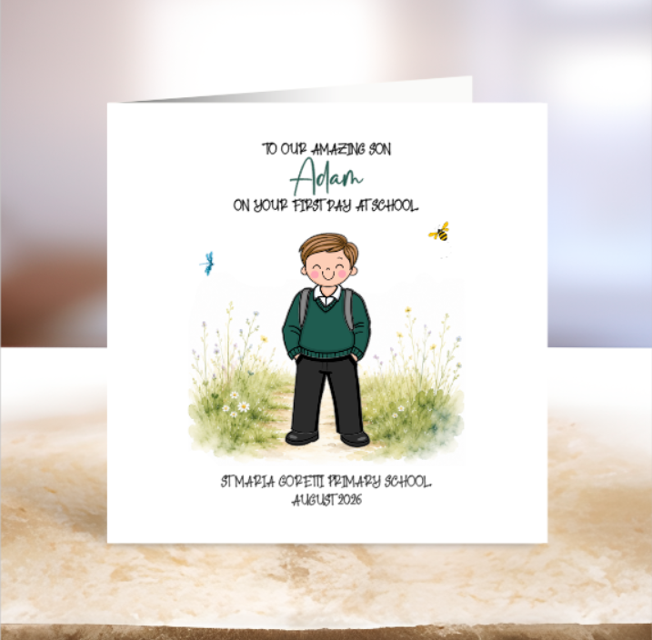 First Day At School - Personalised School Uniform - Boy