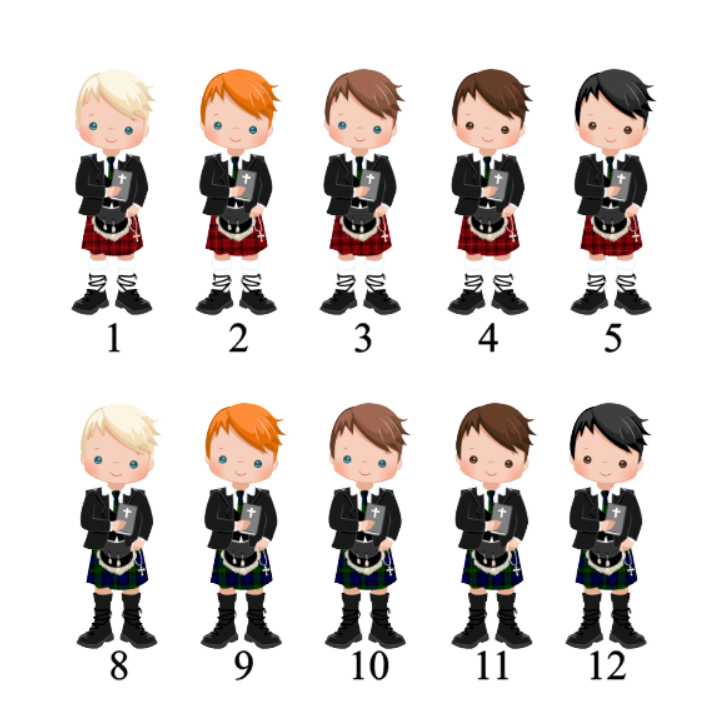 First Holy Communion Card - Personalise - Boy in Kilt