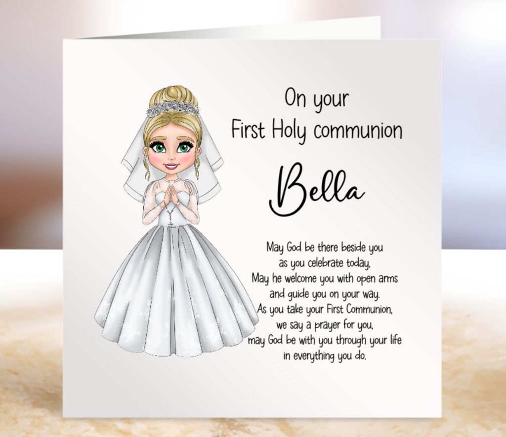 First Holy Communion Card - Personalise