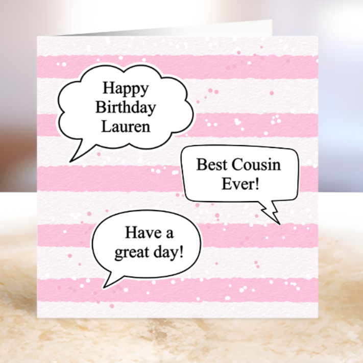 Speech Bubble Birthday Card
