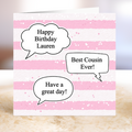 Speech Bubble Birthday Card