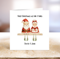 Cute Santa & Mrs Claus First Christmas Married Card