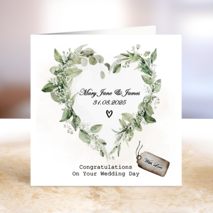 Floral Wedding Heart Wreath