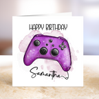 Gamer Birthday Card - Personalised Games Controller