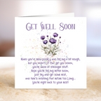 Get Well Soon Card - Scottish Thistle