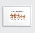 Gingerbread Family Print - Personalised For Your Family