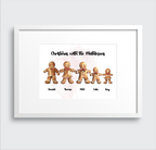 Gingerbread Family Print - Personalised For Your Family