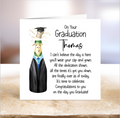 Graduation Boy Champagne Card Personalised