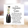 Personalised Graduation Girl Champagne Card