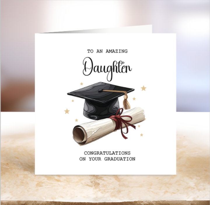 Graduation Card Cap & Scroll