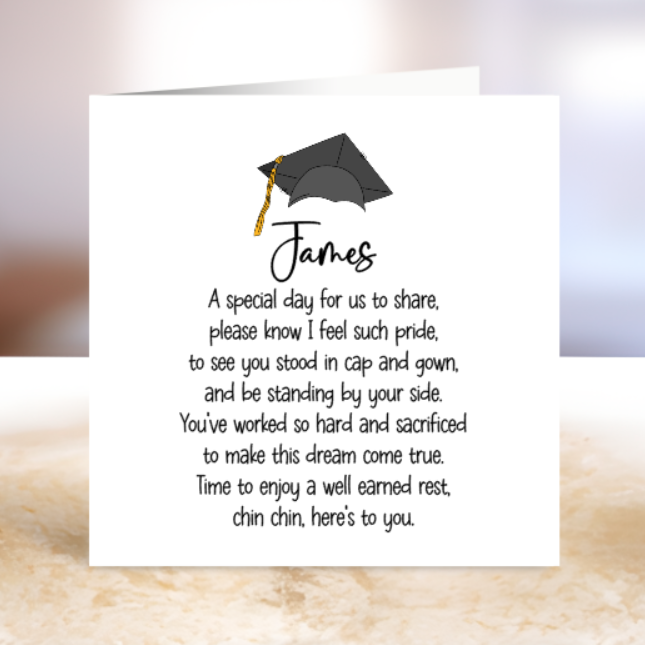 Personalised Graduation Card