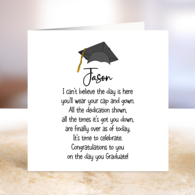 Graduation Card - Add Name