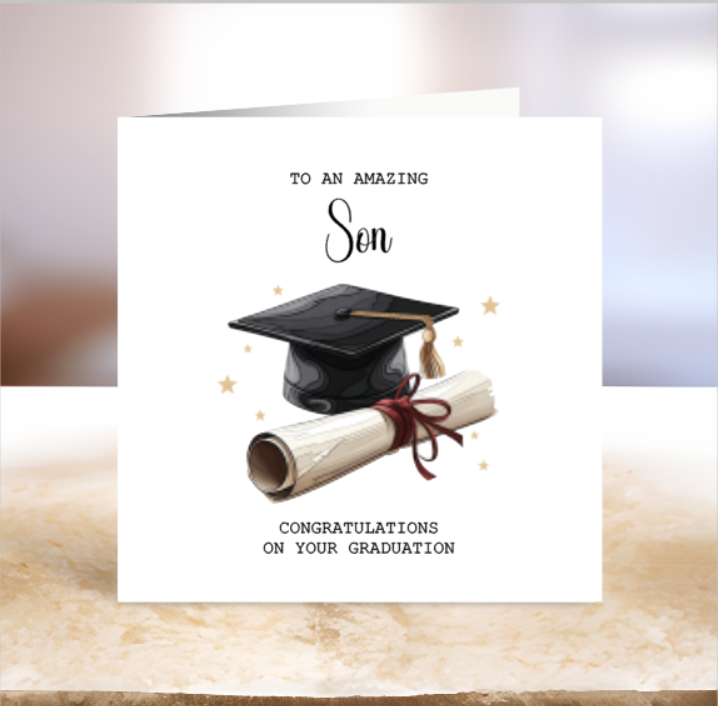 Graduation Card Cap & Scroll