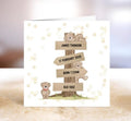 Personalised Baby Announcement Card – Cute Bear Keepsake