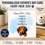 Funny Personalised Father’s Day Card From Your Dog – Custom Dog Dad Card