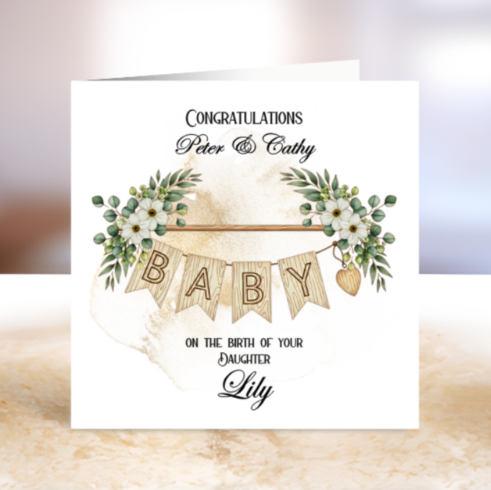 Welcome Little One - New Baby Keepsake Card