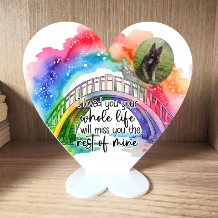 Pet Memorial Free Standing Heart Plaque B
