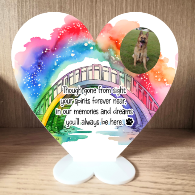 Pet Memorial Free Standing Heart Plaque C