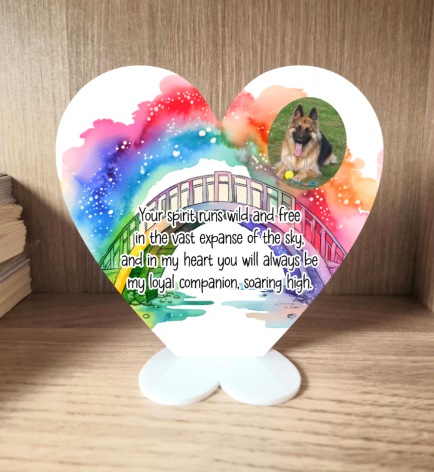 Pet Memorial Free Standing Heart Plaque A