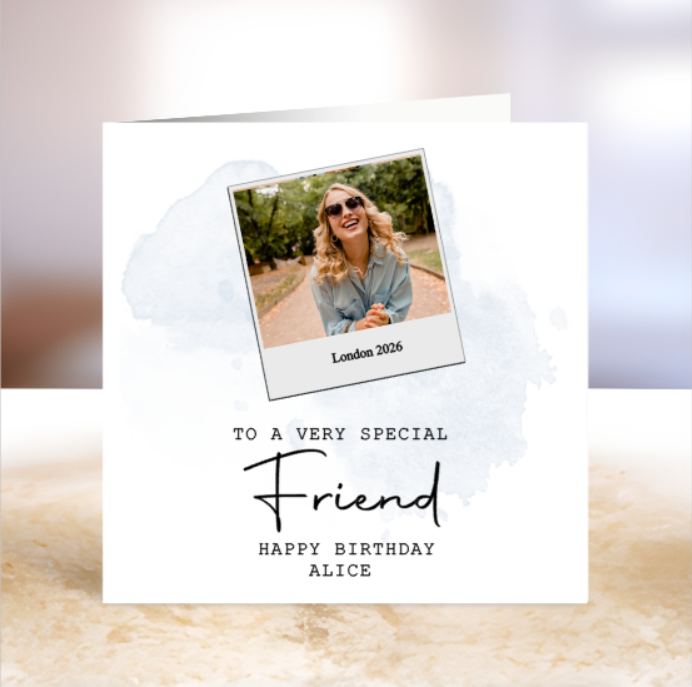 Custom Polaroid Style Birthday Card