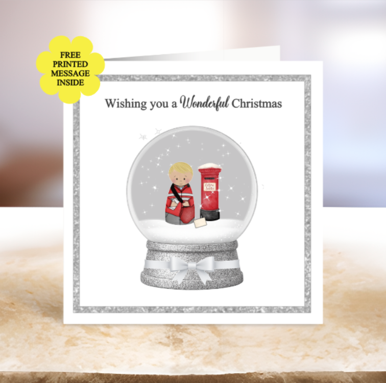 Postman - Postwoman Christmas Card - Personalised