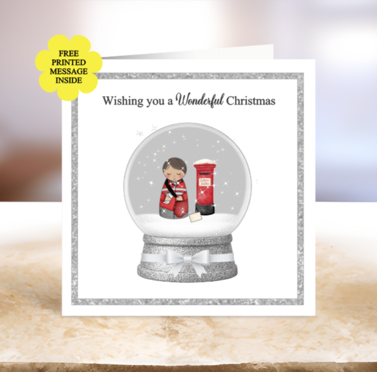 Postman - Postwoman Christmas Card - Personalised