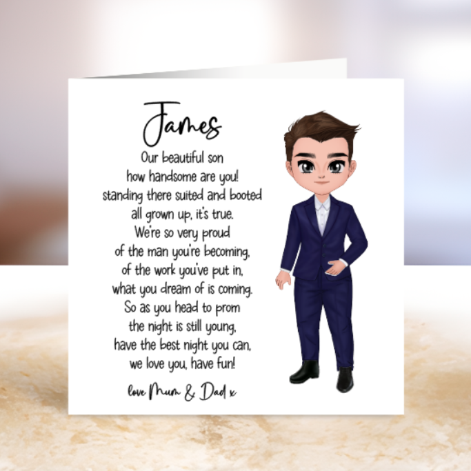 Prom Card - Son - Personalised Design