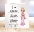Prom Card for Daughter - Personalised Illustration