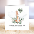 Personalised Christening Card - Rabbit Theme