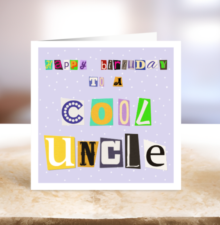 Ransom Note Style "Cool" Birthday Card