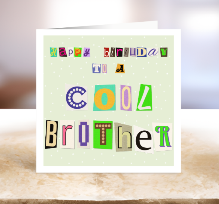 Ransom Note Style "Cool" Birthday Card