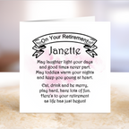 Retirement Poem Card - Personalise