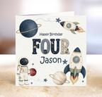 Space Themed Birthday Card