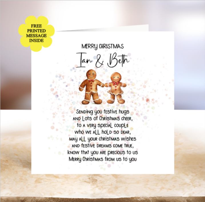 Special Couple Christmas Card - Personalised