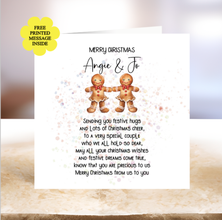 Special Couple Christmas Card - Personalised