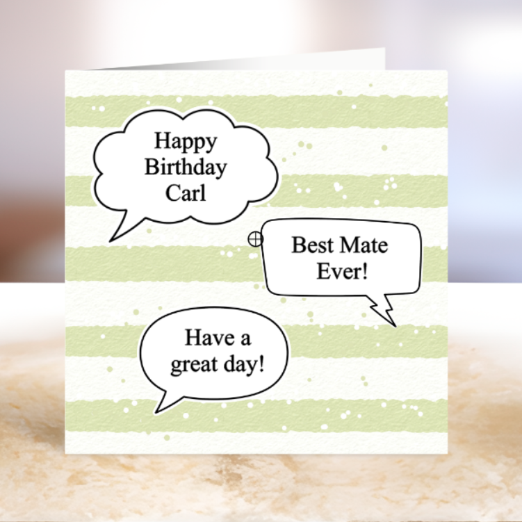 Speech Bubble Birthday Card