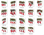 Festive Family Stockings Christmas Card - Personalised with Names