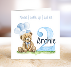 Bear Milestone Birthday Card  - First - Second - Third