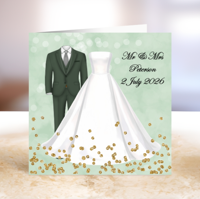 Mr & Mrs Wedding Card