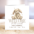 Rabbit Themed New Baby Card