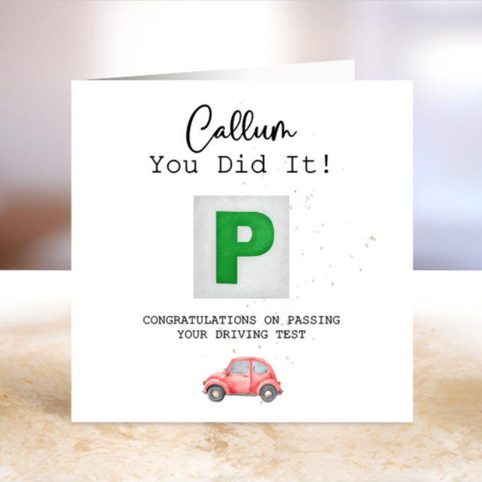 Driving Test Pass Card - You did It!